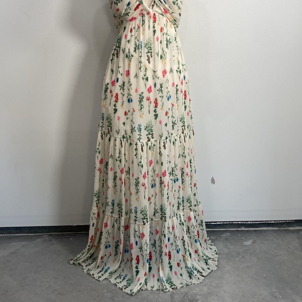 CeCe  Sleeveless Floral Open Back Maxi Dress Wedding Guest 12 - Picture 4 of 14